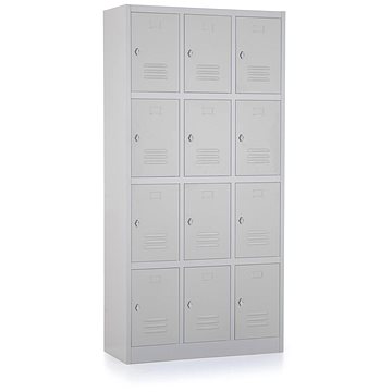 

Rauman 12boxová kovová šatní skříňka, otočný zámek, RAL 7035