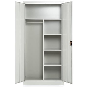 

Rauman kovová šatní skříň, cylindr. zámek, RAL 7035