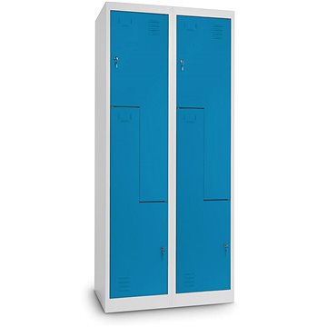 

Rauman kovová šatní dvojskříňka 'Z' 80 × 50 × 180 cm, cylindr. zámek, RAL 5012