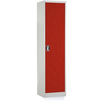 

Rauman univerzální kovová skříň 50 × 40 × 185 cm, cylindr. zámek, RAL 3000 / RAL 7035
