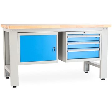 

Rauman pracovní stůl Solid OAK-13, délka 150 cm, 2 závěsné boxy, dub