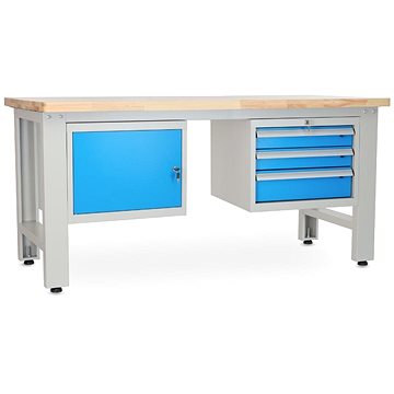 

Rauman pracovní stůl Solid OAK-13, délka 180 cm, 2 závěsné boxy, dub