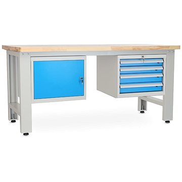 

Rauman pracovní stůl Solid OAK-14, délka 180 cm, 2 závěsné boxy, dub