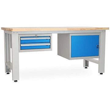 

Rauman pracovní stůl Solid OAK-21, délka 180 cm, 2 závěsné boxy, dub