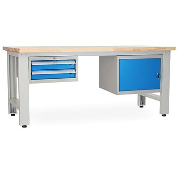 

Rauman pracovní stůl Solid OAK-21, délka 210 cm, 2 závěsné boxy, dub