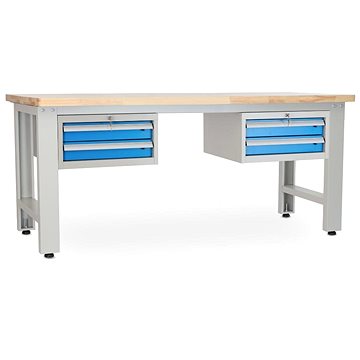 

Rauman pracovní stůl Solid OAK-22, délka 210 cm, 2 závěsné boxy, dub