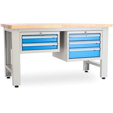 

Rauman pracovní stůl Solid OAK-23, délka 150 cm, 2 závěsné boxy, dub