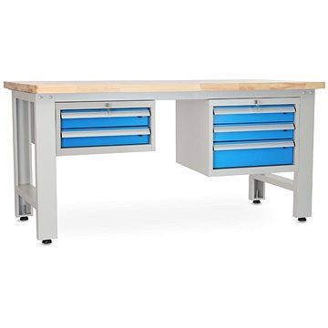 

Rauman pracovní stůl Solid OAK-23, délka 180 cm, 2 závěsné boxy, dub