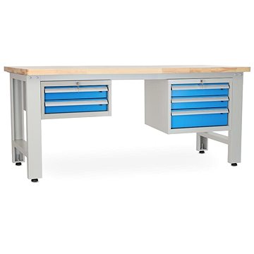 

Rauman pracovní stůl Solid OAK-23, délka 210 cm, 2 závěsné boxy, dub