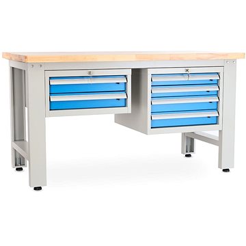 

Rauman pracovní stůl Solid OAK-24, délka 150 cm, 2 závěsné boxy, dub