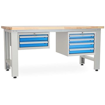 

Rauman pracovní stůl Solid OAK-24, délka 180 cm, 2 závěsné boxy, dub