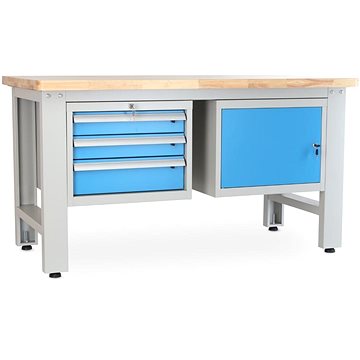 

Rauman pracovní stůl Solid OAK-31, délka 150 cm, 2 závěsné boxy, dub