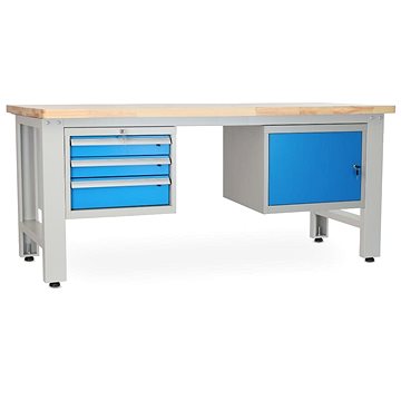 

Rauman pracovní stůl Solid OAK-31, délka 210 cm, 2 závěsné boxy, dub