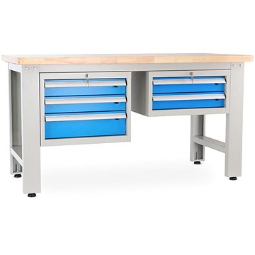 

Rauman pracovní stůl Solid OAK-32, délka 150 cm, 2 závěsné boxy, dub