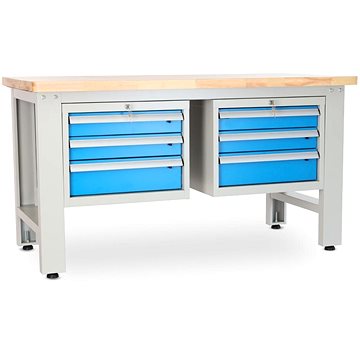 

Rauman pracovní stůl Solid OAK-33, délka 150 cm, 2 závěsné boxy, dub