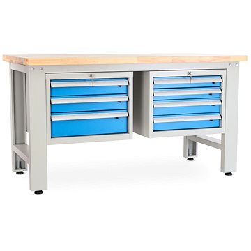 

Rauman pracovní stůl Solid OAK-34, délka 150 cm, 2 závěsné boxy, dub