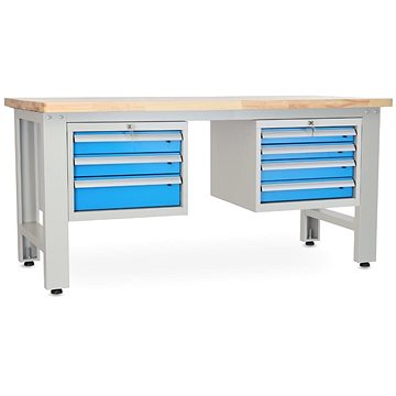 

Rauman pracovní stůl Solid OAK-34, délka 180 cm, 2 závěsné boxy, dub