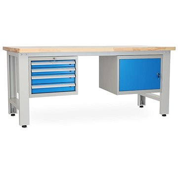 

Rauman pracovní stůl Solid OAK-41, délka 210 cm, 2 závěsné boxy, dub