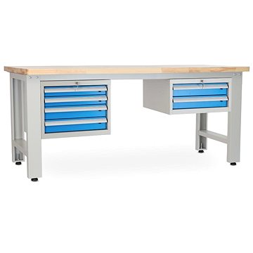 

Rauman pracovní stůl Solid OAK-42, délka 210 cm, 2 závěsné boxy, dub