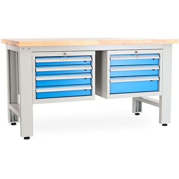 

Rauman pracovní stůl Solid OAK-43, délka 150 cm, 2 závěsné boxy, dub