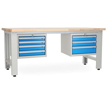 

Rauman pracovní stůl Solid OAK-43, délka 210 cm, 2 závěsné boxy, dub