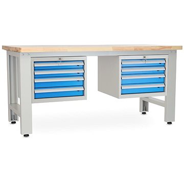 

Rauman pracovní stůl Solid OAK-44, délka 180 cm, 2 závěsné boxy, dub