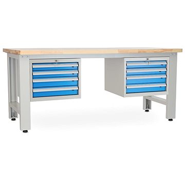 

Rauman pracovní stůl Solid OAK-44, délka 210 cm, 2 závěsné boxy, dub