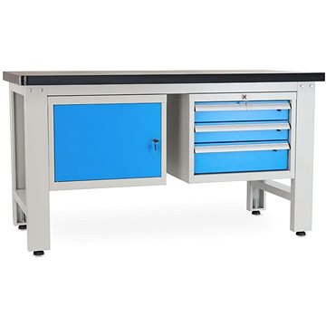 

Rauman pracovní stůl Solid MDF-13, délka 150 cm, 2 závěsné boxy, černý