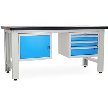 

Rauman pracovní stůl Solid MDF-13, délka 180 cm, 2 závěsné boxy, černý
