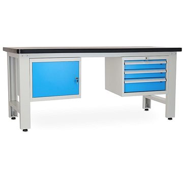 

Rauman pracovní stůl Solid MDF-13, délka 210 cm, 2 závěsné boxy, černý