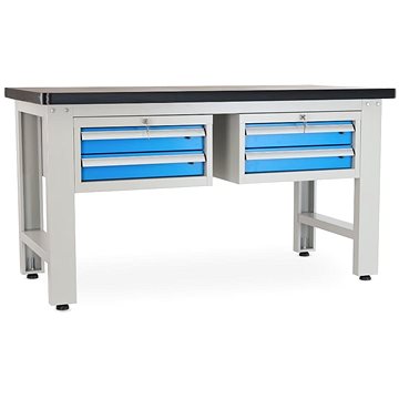 

Rauman pracovní stůl Solid MDF-22, délka 150 cm, 2 závěsné boxy, černý