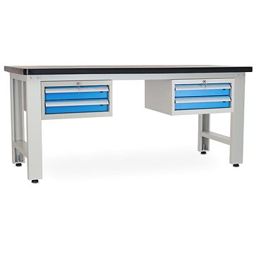 

Rauman pracovní stůl Solid MDF-22, délka 210 cm, 2 závěsné boxy, černý