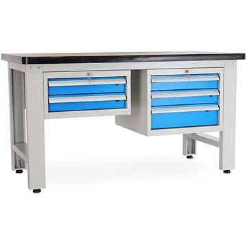 

Rauman pracovní stůl Solid MDF-23, délka 150 cm, 2 závěsné boxy, černý