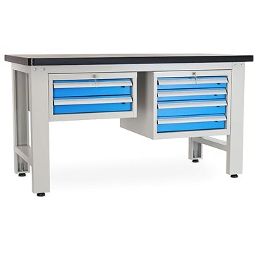 

Rauman pracovní stůl Solid MDF-24, délka 150 cm, 2 závěsné boxy, černý