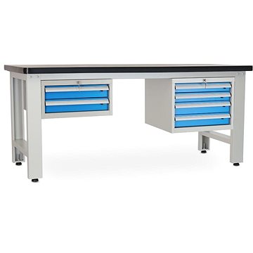 

Rauman pracovní stůl Solid MDF-24, délka 210 cm, 2 závěsné boxy, černý
