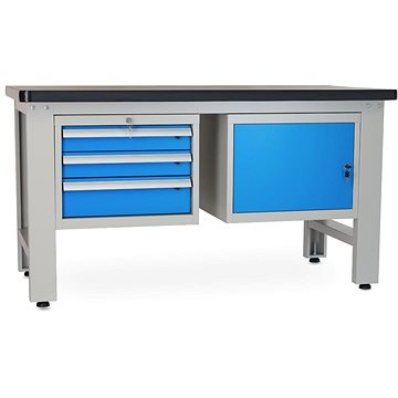 

Rauman pracovní stůl Solid MDF-31, délka 150 cm, 2 závěsné boxy, černý