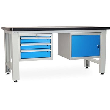 

Rauman pracovní stůl Solid MDF-31, délka 180 cm, 2 závěsné boxy, černý