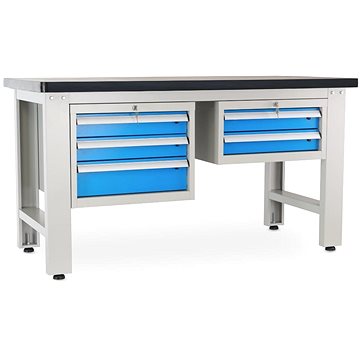 

Rauman pracovní stůl Solid MDF-32, délka 150 cm, 2 závěsné boxy, černý