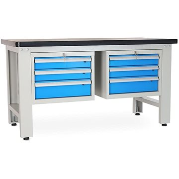 

Rauman pracovní stůl Solid MDF-33, délka 150 cm, 2 závěsné boxy, černý