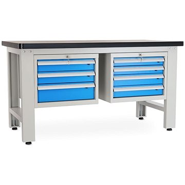 

Rauman pracovní stůl Solid MDF-34, délka 150 cm, 2 závěsné boxy, černý