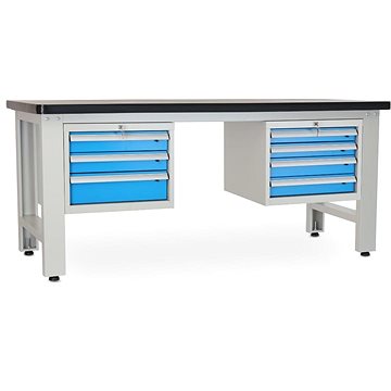 

Rauman pracovní stůl Solid MDF-34, délka 210 cm, 2 závěsné boxy, černý