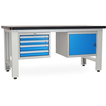 

Rauman pracovní stůl Solid MDF-41, délka 180 cm, 2 závěsné boxy, černý