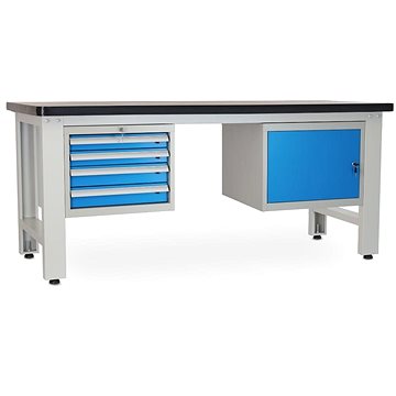 

Rauman pracovní stůl Solid MDF-41, délka 210 cm, 2 závěsné boxy, černý