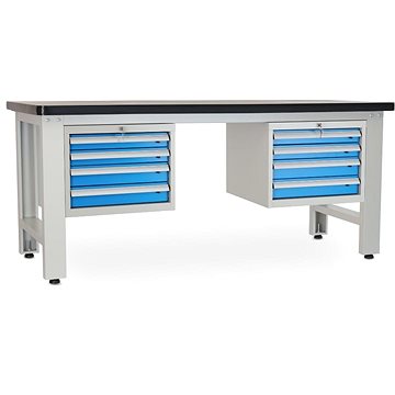 

Rauman pracovní stůl Solid MDF-44, délka 210 cm, 2 závěsné boxy, černý