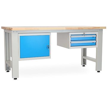 

Rauman pracovní stůl Solid OAK-12, délka 180 cm, 2 závěsné boxy, dub