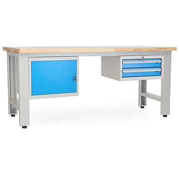 

Rauman pracovní stůl Solid OAK-12, délka 210 cm, 2 závěsné boxy, dub