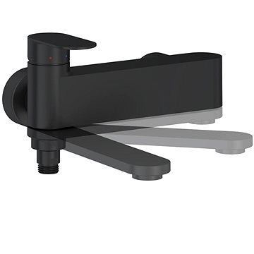 

RAVAK CR II 022.20BL Vanová nástěnná baterie bez setu, black