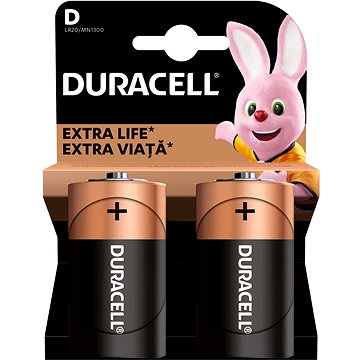 

Duracell Basic alkalická baterie 2 ks (D)