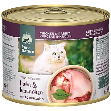 

Pure Nature Cat Adult konzerva Kuře a Králík 200g