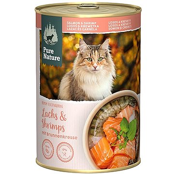 

Pure Nature Cat Adult konzerva Losos a Krevety 375g